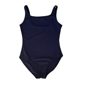 Mirella Leotard Girls 14 Navy Blue Tank Ballet Dance Lined
